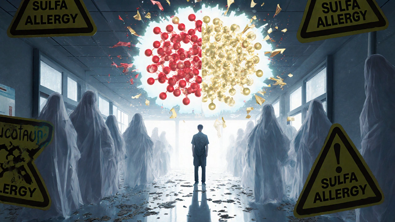 Lääkäri harkitsee diureetikon antamista, kun vanhat varoitukset hajoavat ja kemialliset rakenteet erottavat vaaralliset ja turvalliset sulfonamidit.