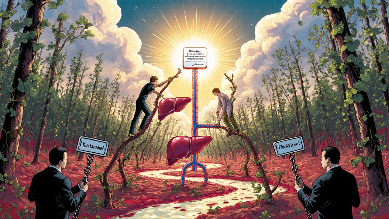 Metsä muuttunut maksaksi, potilaat nousevat viiniköynnöksillä kohti daclatasvir-aurinkoa.