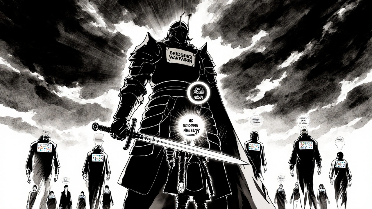 Bridging-terapia ja DOAC-lääkkeet esitetään taistelijoina, joista vain harvat tarvitsevat bridgingin.