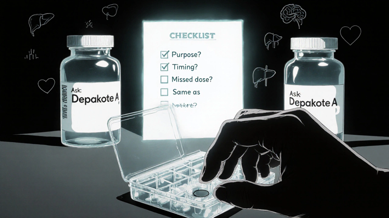 Potilas laittaa lääkkeen jakelukalenteriin, taustalla näkyy hämäryssä erilaiset lääkepullokuvat.