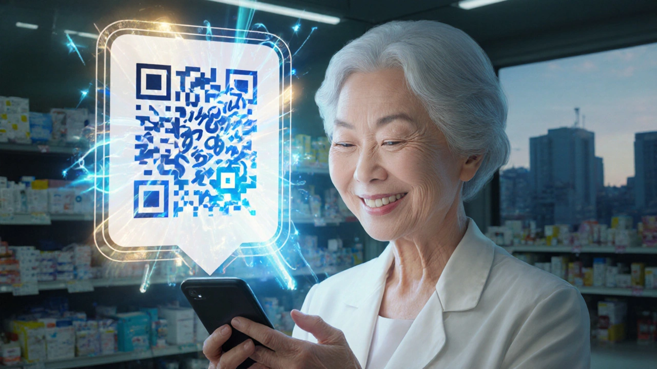 QR-koodi lähettää ääniviestin näkyviin tekstinä, kun se skannataan älypuhelimesta.