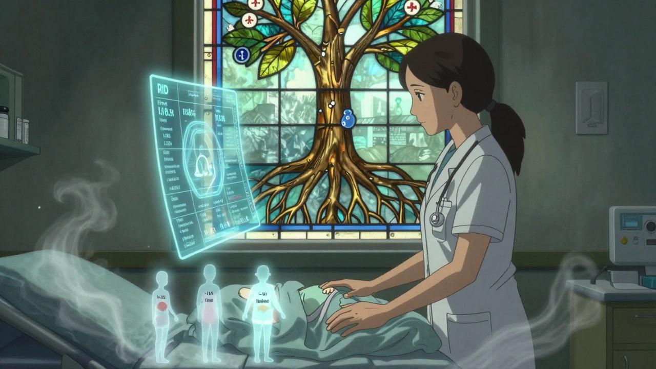 Äiti ja lääkäri tarkastelevat lääkkeiden turvallisuustietoja vauvan hyvinvoinnin vuoksi.