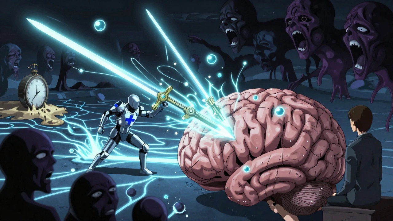 Aivot taistelukenttänä, serotoniini ja ahdistus muodostavat valo- ja varjotaistelun.