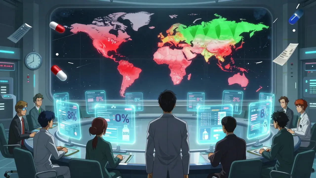 Holografiset lääkkeet ja hinnat kiertävät neuvottelukamarissa, kun maailmaan leviää hinnanlasku.