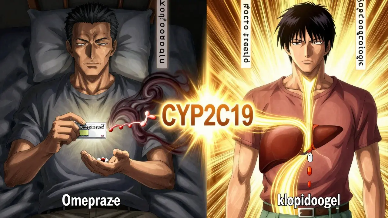 Kaksi potilasta: toinen käyttää vaarallista PPI-yhdistelmää, toinen turvallista.