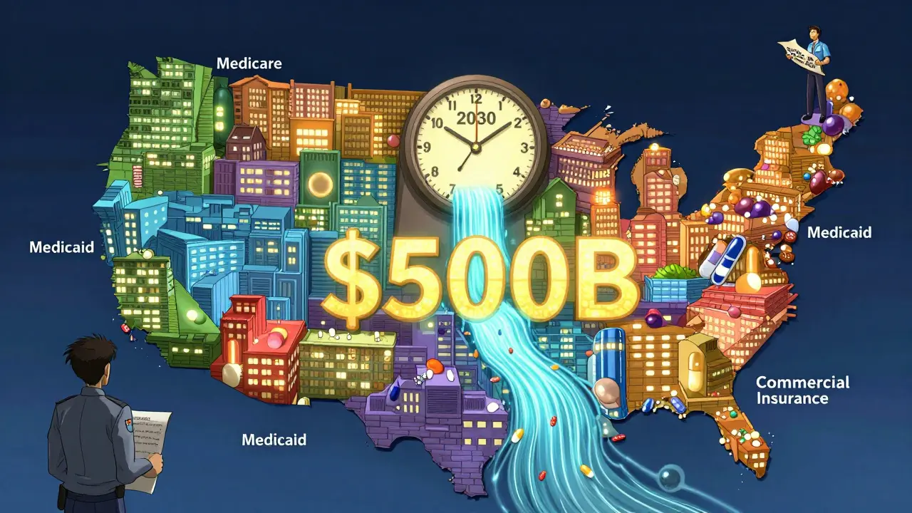 Yhdysvaltojen terveysjärjestelmä muuttuu valaistuilla generiikka- ja biosimilaarivirtauksilla vuoteen 2030 mennessä.