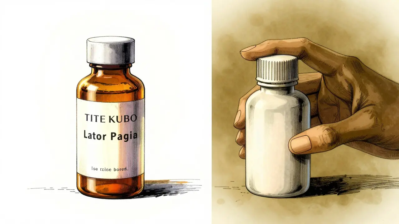 Vertailu kalliin brändilääkkeen ja edullisen geneerisen lääkkeen välillä.