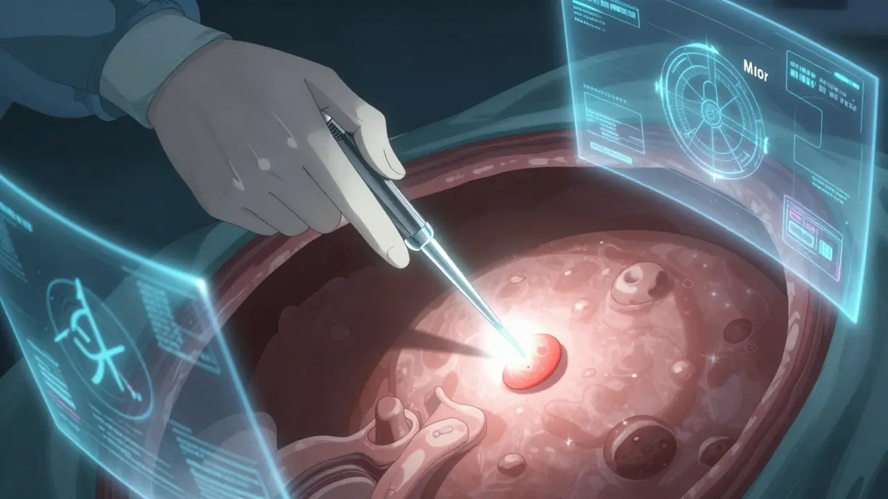 Tekoälyavusteinen polyypin poisto dramatisoituna anime-kuvana