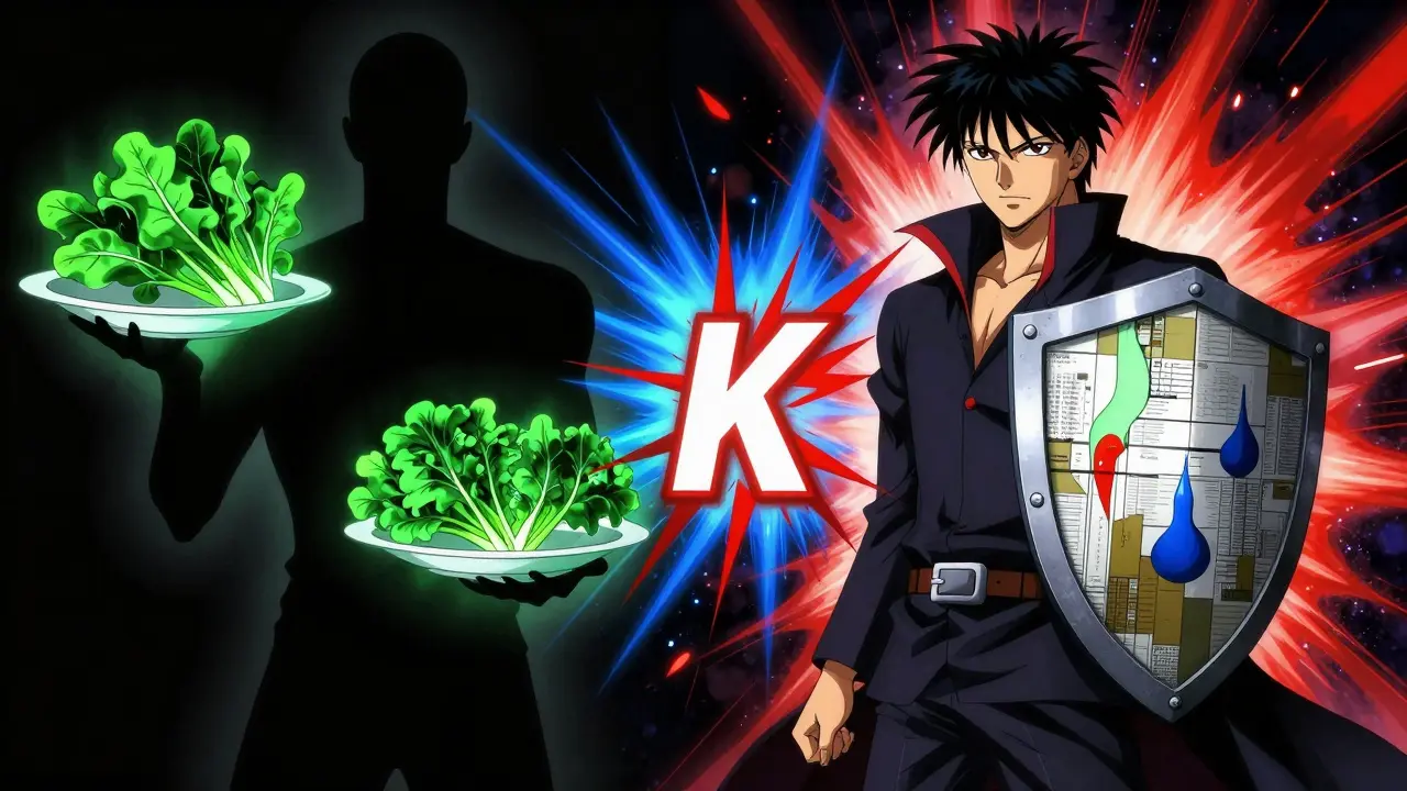 Anime-taide, jossa vihreät vihannekset ja lääkehoidon tasapaino kohtaavat