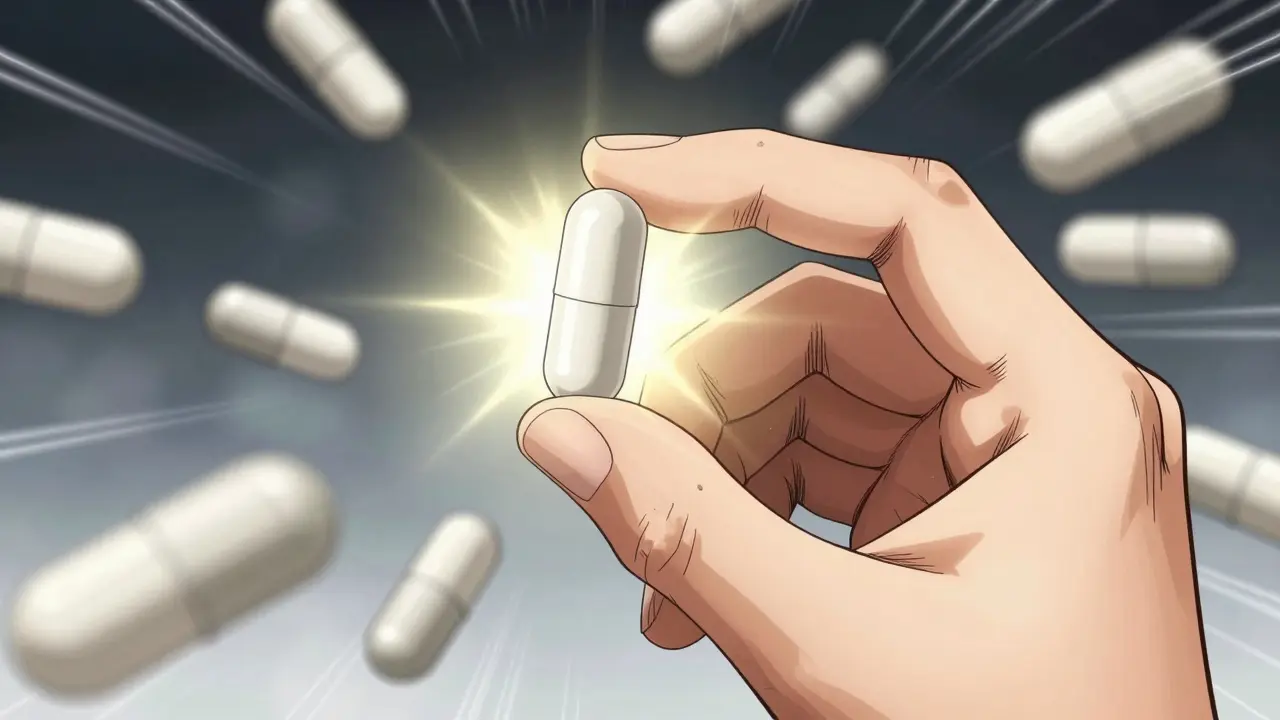 Yksittäinen kapseli hoitaa tehokkaammin kuin useat pillerit anime-taiteessa